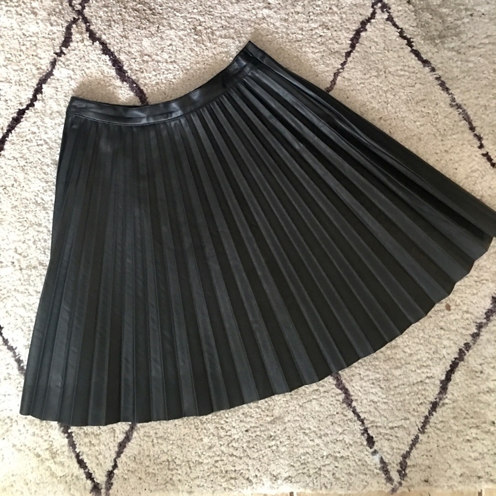 Pleather Zara Pleated Skirt